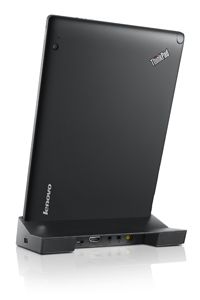 Lenovo Thinkpad tablet in stand, back view