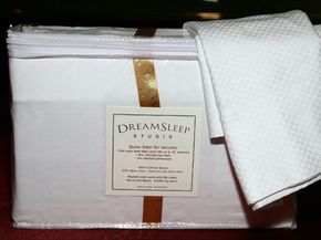 These sheets from Dreamsleep Studio were included in the Emmy Awards gift baskets in 2006. The label reads 618 thread count; but are they really that different from 400 thread count?