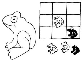 Illustration of a tic-tac-toads game