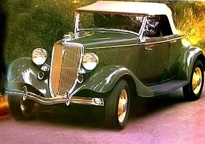The Timmis-Ford V-8 can easily be mistaken for a restored example of the 1934 Ford V-8 DeLuxe Roadster.