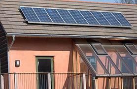 solar panels on roof photo