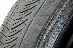 Bald heads are OK. Bald tires are not. The tread on these rubber road-huggers isn't looking good.