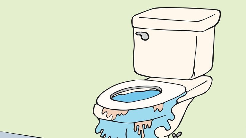 drawing of overflowing toilet