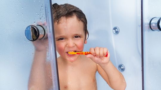 Who Brushes Their Teeth in the Shower?