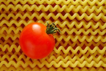 tomato on pasta background