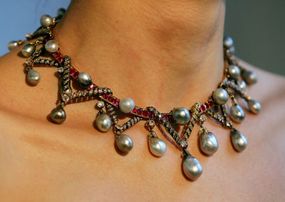 A necklace that Marie Antoinette did own is auctioned at Christie's London on Dec. 12, 2007, as part of the Magnificent Jewelry Sale. The bauble, which is comprised of pearls, diamonds and rubies, was valued between £350,000-400,000.