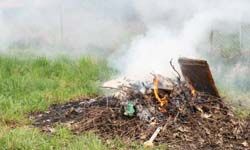 Blazing yard waste can get out of hand in a hurry, especially if conditions are particularly hot, dry and windy.