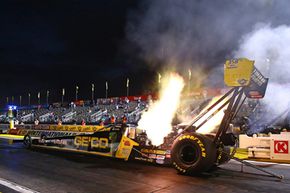 Experts estimate Top Fuel cars can reach over 150 decibels, a level that can cause physical damage to the eardrum.