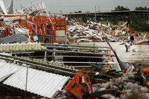 Big box stores are a bad bet when it comes to hiding from tornadoes. This Home Depot was destroyed by the powerful twister that tore through Joplin, Missouri, in 2011.