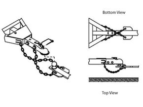 When securely fastened under the trailer tongue, towing safety chains keep your load from crashing to the ground.
