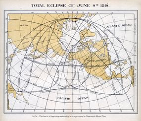1918 total solar eclipse map
