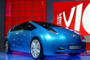 The Toyota Hybrid X concept car on display during Auto Guangzhou 2007 in Guangzhou, China, on Nov. 20, 2007.