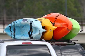 Putting a kayak on online top of a car