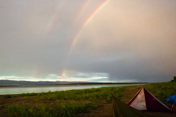 Picture of a triple rainbow