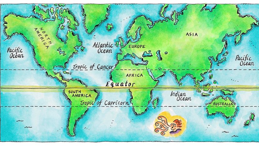 world map tropic of cancer