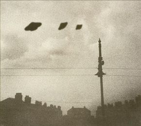 photo of fake ufos in england