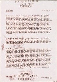 In December 1984 this alleged briefing prepared by &quot;Operation Majestic-12&quot; arrived in the mail to a Los Angeles man researching UFO secrets. Supposedly, Majestic-12 (MJ-12) comprised 12 prominent men with military, intelligence, and scientific backgrounds.