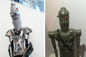 He’s a bad guy to his metal core, but you have to appreciate IG-88’s ruthlessness and clarity of vision. (We’re just glad he’s fictional.) Left, a costumed fan at Star Wars Celebration 2015. Right, an IG-88 action figure.