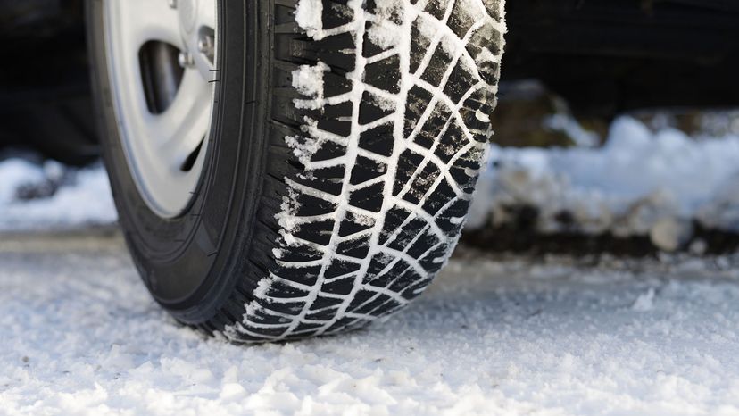 tire in snow