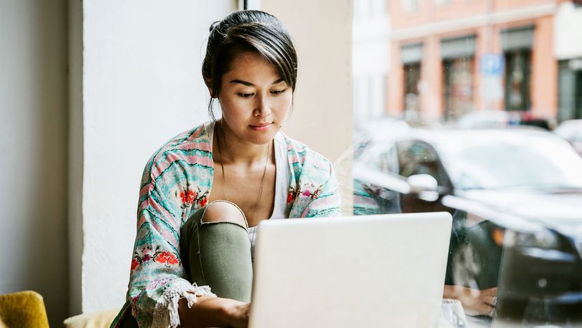 woman at laptop