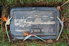 Actor John Wayne's grave was unmarked for almost 20 years.