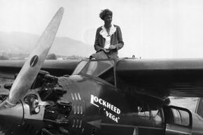 Amelia Earhart prepares for the All-Women's Air Derby in Long Beach, Calif. in 1929.