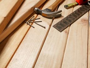 Untreated lumber has two advantages -- it’s less expensive than treated lumber and you don’t have to worry about harmful chemicals.­ See more home construction pictures.