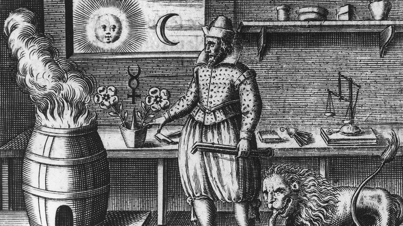An alchemist in a 1618 engraving