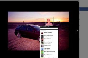 screen capture of tagging friends in photos on Facebook