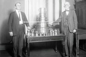 Two bureaucrats circa 1900 pose before attending to the very official, very serious business of keeping up weights and measures in the U.S. Standards Office in Washington, D.C.