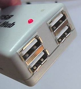 A typical USB four-port hub accepts 4 &quot;A&quot; connections.