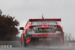 Jamie Whincup drives the #88 Team Vodafone Holden during practice for the Bathurst 1000, which is round 10 of the V8 Supercars Championship Series at Mount Panorama on Oct. 8, 2011 in Bathurst, Australia.