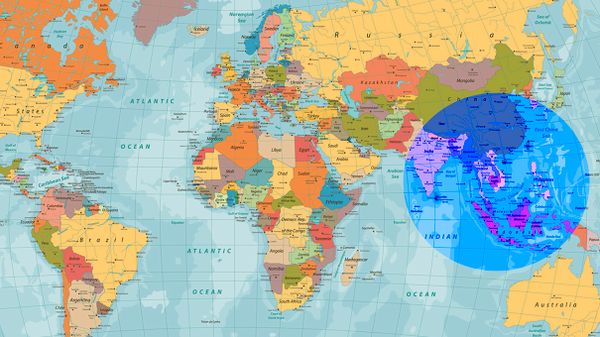 Valeriepieris circle on a world map
