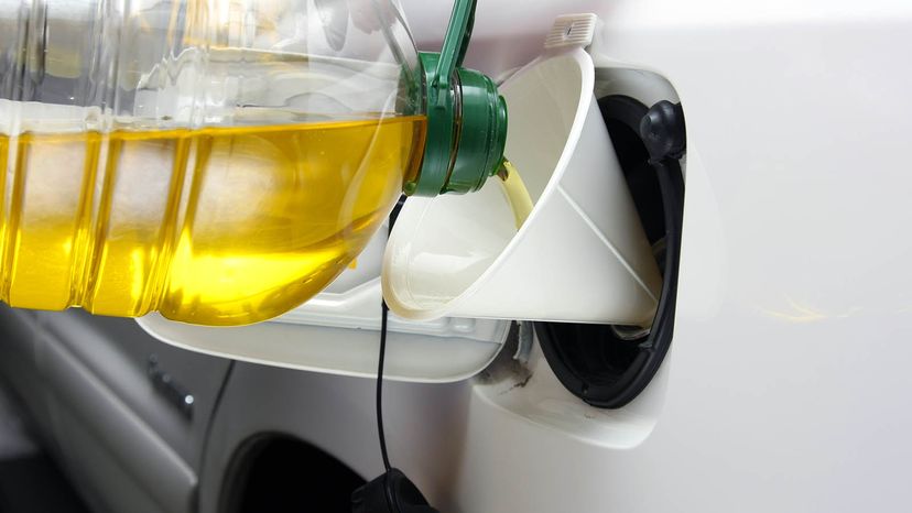 Car on Cooking Oil