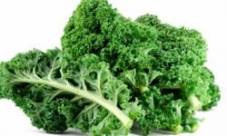 Fiber-rich kale is related to cabbage.