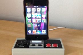 This iPhone dock was cleverly repurposed from an NES controller.