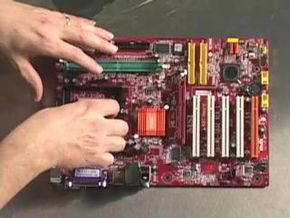 An image of an exposed server mother board.&nbsp;