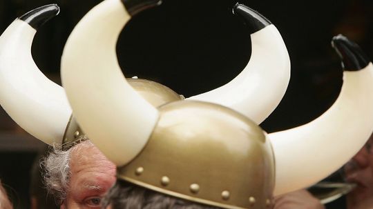 Did Vikings really have horns on their helmets?