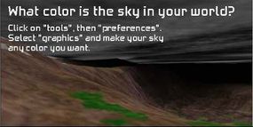 You can modify several things in ViOS, including the sky in your world!