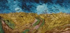 Wheatfield with Crows20x40-1/2 inches),hangs in Amsterdam's Van Gogh Museum.