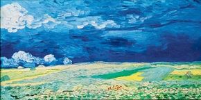 Vincent van Gogh's Wheatfield Under Thunderclouds (oil on canvas, 19-3/4x39-1/2 inches) hangs in Amsterdam's Van Gogh Museum.