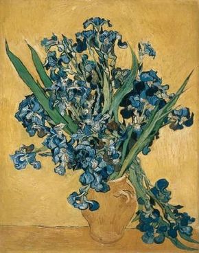 Vincent van Gogh's Irises (oil on canvas, 36-1/4x29 inches) is part of the collection at Amsterdam's Van Gogh Museum.
