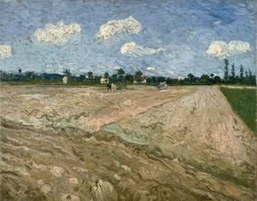 Vincent van Gogh's Ploughed Field is an oil oncanvas (28-1/2x36-1/2 inches) that is housed inthe Van Gogh Museum in Amsterdam.