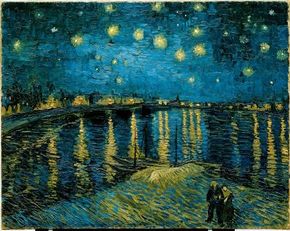 Vincent van Gogh's Starry Night over the Rhône is an oil on canvas (28-1/2x36-1/4 inches) that is housed in the Musée d'Orsay in Paris.
