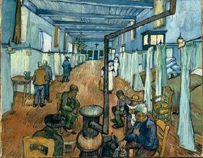 Vincent van Gogh's Ward of Arles Hospital (oil oncanvas, 28-1/4x35-1/4 inches) is part of theCollection Oskar Reinhart 'Am Römerholz,'Winterthur, Switzerland.