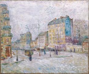 Vincent van Gogh's Boulevard de Clichy is an oil oncanvas (18 x 21-3/4 inches) that is housed inthe Van Gogh Museum in Amsterdam.