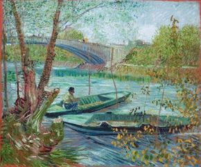 Vincent van Gogh's Fishing in the Spring, the Pontde Clichy (Asnières) is an oil on canvas(19-1/4 x 22-3/4 inches) that is housed in theArt Institute of Chicago.