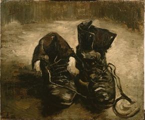 Vincent van Gogh's A Pair of Shoes is an oil oncanvas (14-3/4 x 17-3/4 inches) that is housedin the Van Gogh Museum in Amsterdam.