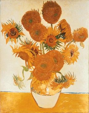 Vincent van Gogh's Sunflowers36-1/2x28-3/4 inches)Gallery, London.