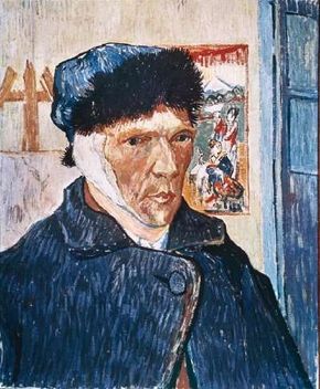 Vincent van Gogh's Self-Portrait with Bandaged Ear(oil on canvas, 23-1/2x19-1/4 inches) is part of theCourtauld Institute Gallery in London.